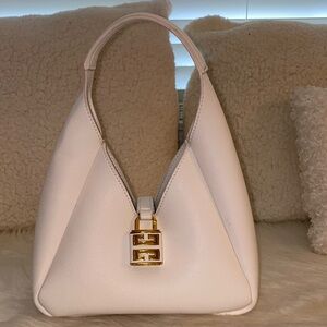 24cm white 4g hobo mini top handle baby g bag